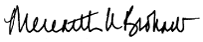 (MEREDITH A. BROKAW SIGNATURE)