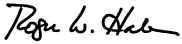 (-s- Roger W. Hale)