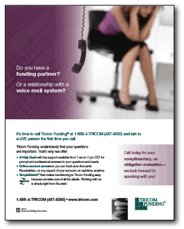 (TRICOM FUNDING ADVERTISEMENT)