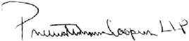 (PRICEWATERHOUSECOOPERS LLP LOGO)