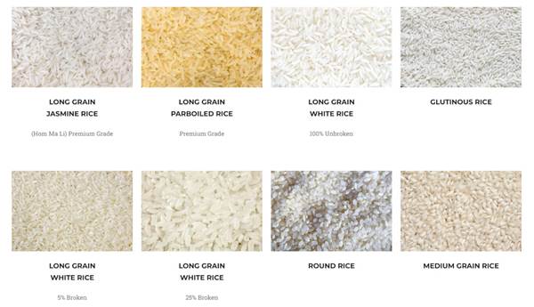 A collage of different types of rice
Description automatically generated
