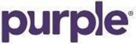 A purple letter on a white background Description automatically generated