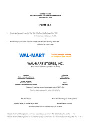 Walmart - Annual Reports (10-K)