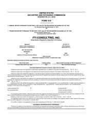 FTI Consulting - Annual Reports (10-K)