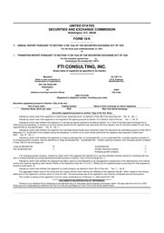 FTI Consulting - Annual Reports (10-K)