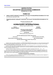 Korn Ferry - Annual Reports (10-K)