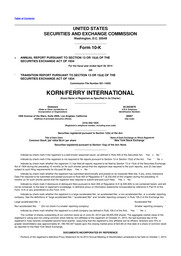 Korn Ferry - Annual Reports (10-K)