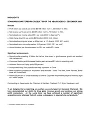 Standard Chartered - Financial Statements