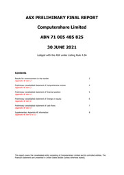 Computershare - Financial Reports
