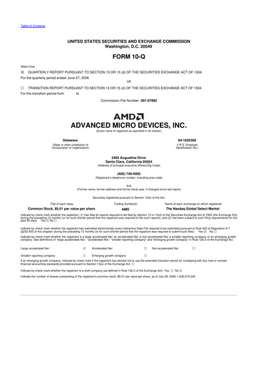 Thumbnail AMD 10-Q Quarterly Report FY2026 