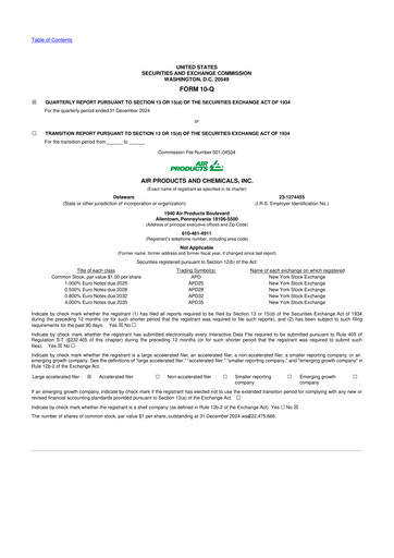 Thumbnail Air Products and Chemicals 10-Q Quarterly Report FY2025 