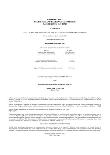 Thumbnail Skyworks Solutions
 10-K Annual Report 