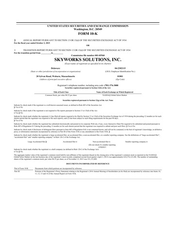 Thumbnail Skyworks Solutions
 10-K Annual Report 2015