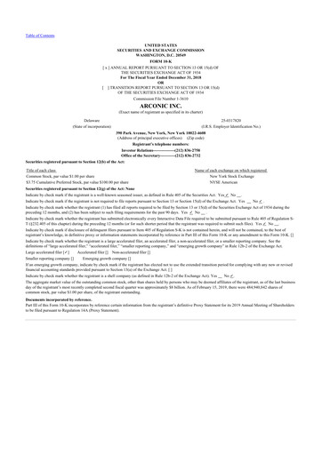 Thumbnail Howmet Aerospace
 10-K Annual Report 2018