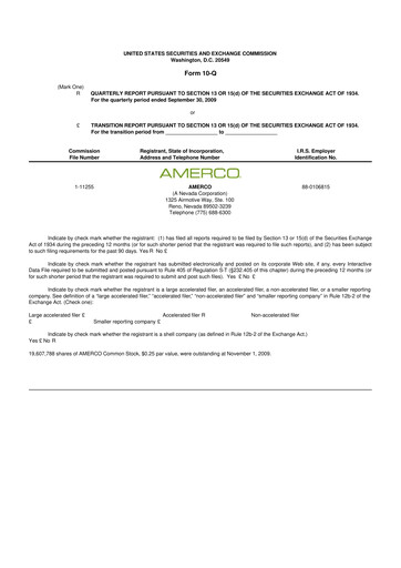 Thumbnail U-Haul 10-Q Quarterly Report FY 