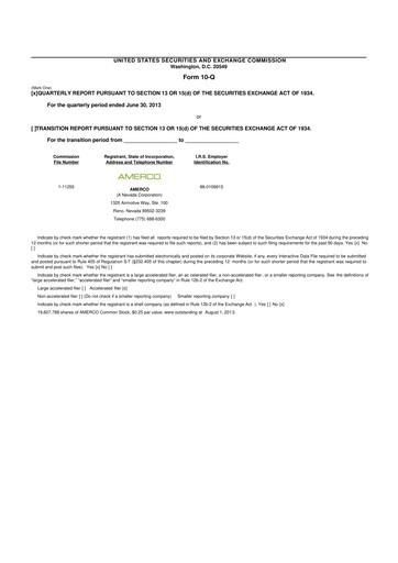 Thumbnail U-Haul 10-Q Quarterly Report FY2014 