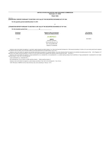 Thumbnail U-Haul 10-Q Quarterly Report FY2014 