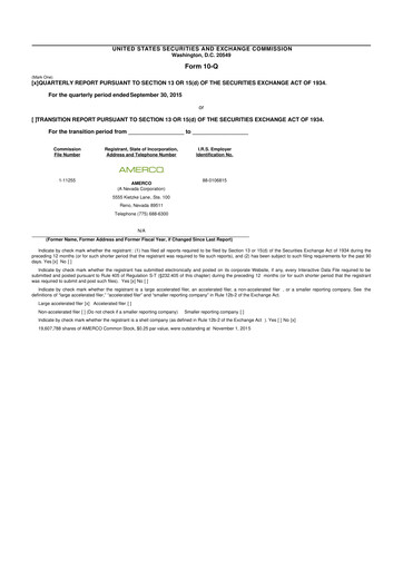 Thumbnail U-Haul 10-Q Quarterly Report FY2016 