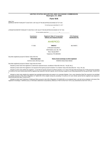 Miniature U-Haul 10-K Rapport annuel 2017