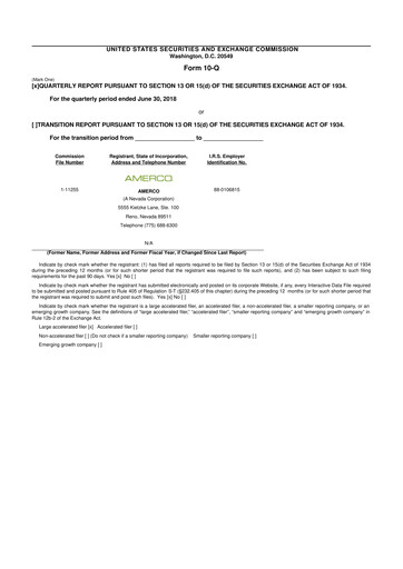 Thumbnail U-Haul 10-Q Quarterly Report FY2019 