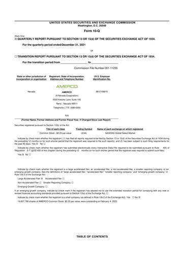 Thumbnail U-Haul 10-Q Quarterly Report FY2022 