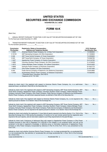 Thumbnail American Electric Power 10-K Annual Report 