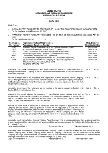 Thumbnail American Electric Power 10-K Annual Report 