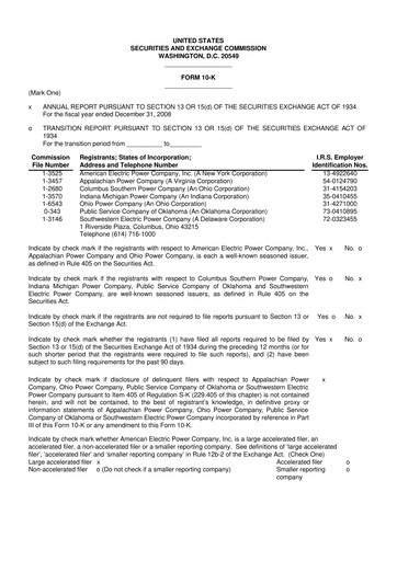 Thumbnail American Electric Power 10-K Annual Report 