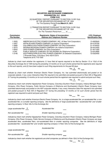 Thumbnail American Electric Power 10-Q Quarterly Report FY2011 