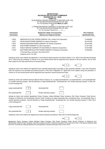 Thumbnail American Electric Power 10-Q Quarterly Report FY2016 