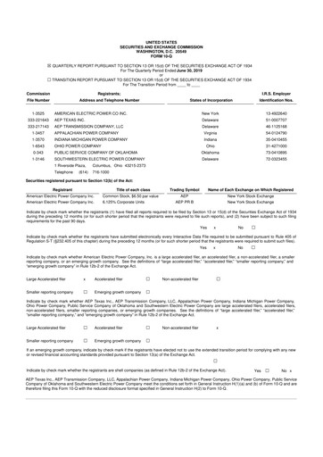 Thumbnail American Electric Power 10-Q Quarterly Report FY2019 