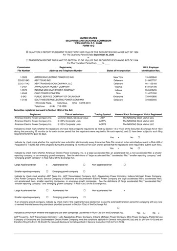 Thumbnail American Electric Power 10-Q Quarterly Report FY2020 