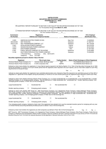 Thumbnail American Electric Power 10-Q Quarterly Report FY2022 