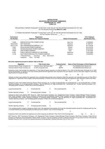 Thumbnail American Electric Power 10-Q Quarterly Report FY2023 
