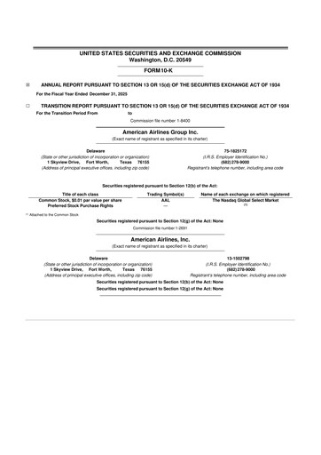 Thumbnail American Airlines 10-K Annual Report 2025