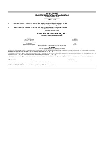 Thumbnail Apogee Enterprises 10-Q Quarterly Report FY2014 