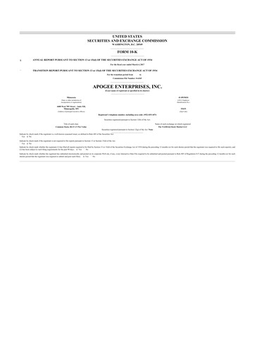 Thumbnail Apogee Enterprises 10-K Annual Report 2017