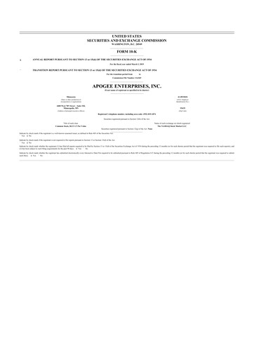 Thumbnail Apogee Enterprises 10-K Annual Report 2019