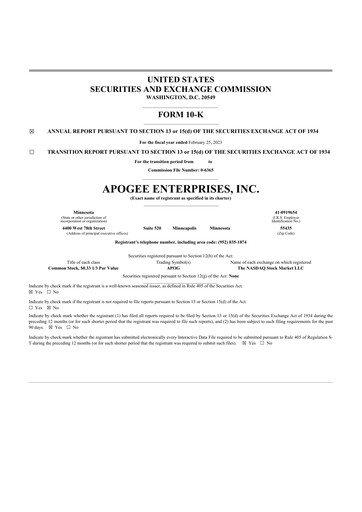 Thumbnail Apogee Enterprises 10-K Annual Report 2023