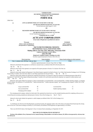 Thumbnail Enerpac Tool Group
 10-K Annual Report 2019