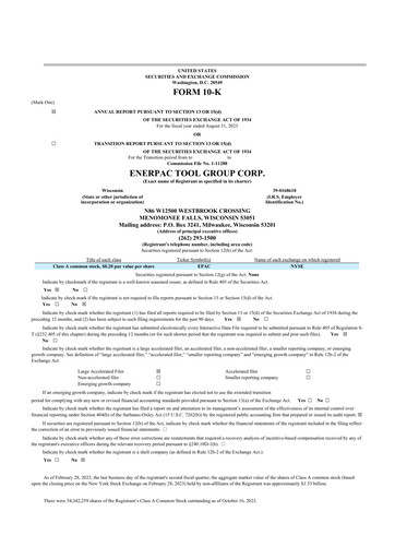 Thumbnail Enerpac Tool Group
 10-K Annual Report 2023