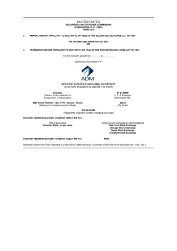 Thumbnail Archer Daniels Midland (ADM)
 10-K Annual Report 
