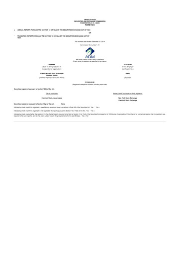 Thumbnail Archer Daniels Midland (ADM)
 10-K Annual Report 