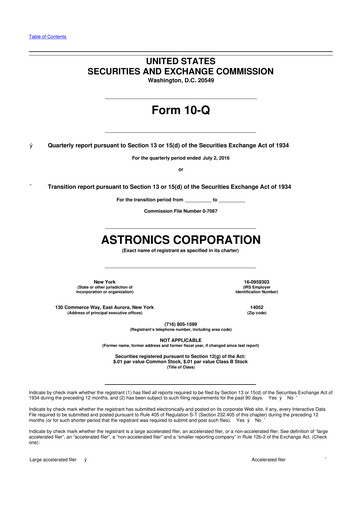 Thumbnail Astronics Corporation
 10-Q Quarterly Report FY2016 