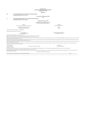 Vorschaubild Automatic Data Processing 10-K Jahresbericht 2017