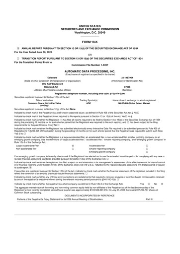 Vorschaubild Automatic Data Processing 10-K Jahresbericht 2026