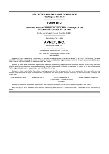 Thumbnail Avnet 10-Q Quarterly Report FY2012 