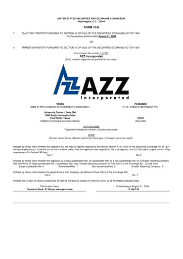 Thumbnail AZZ 10-Q Quarterly Report FY 