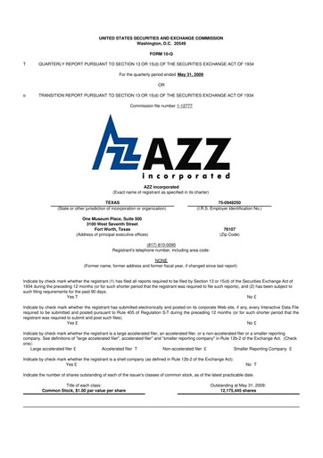 Thumbnail AZZ 10-Q Quarterly Report FY 