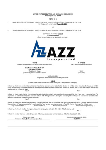 Thumbnail AZZ 10-Q Quarterly Report FY 